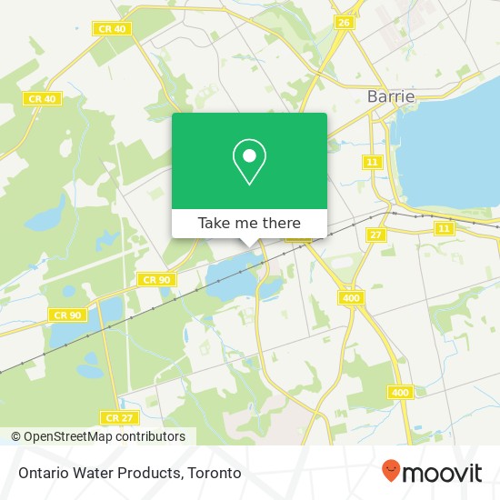 Ontario Water Products map