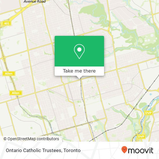Ontario Catholic Trustees map