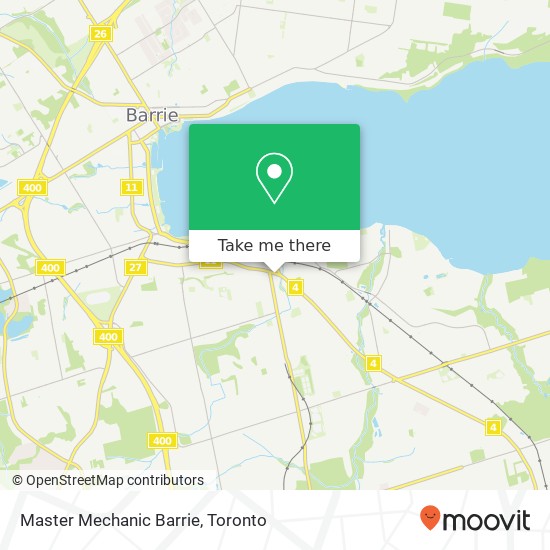 Master Mechanic Barrie map