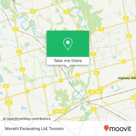 Moretti Excavating Ltd map