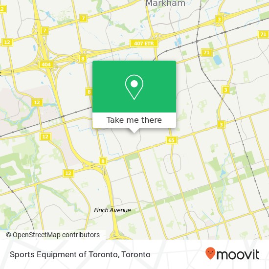 Sports Equipment of Toronto map