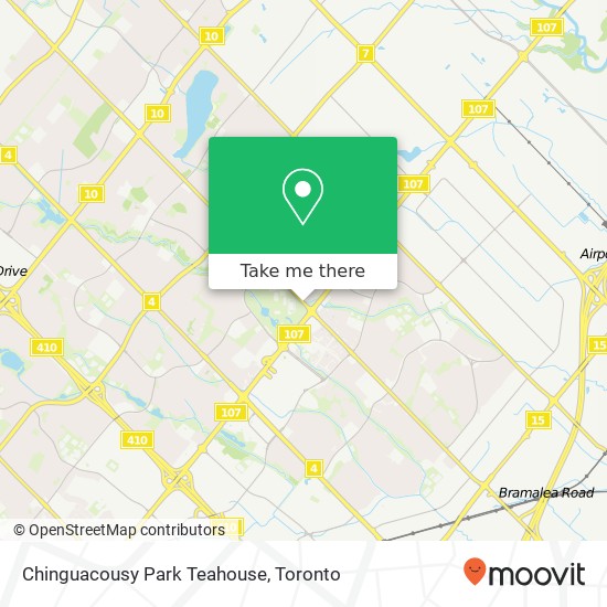 Chinguacousy Park Teahouse map