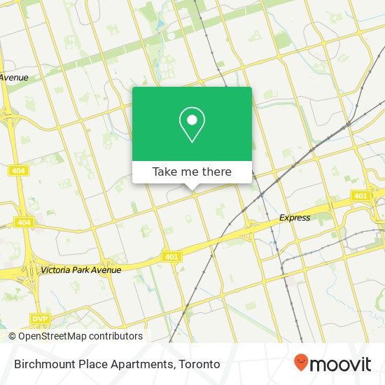 Birchmount Place Apartments map