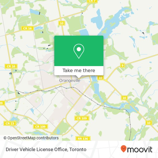 Driver Vehicle License Office map