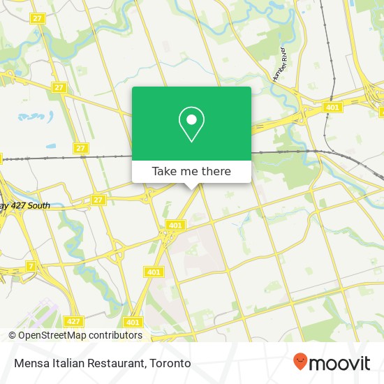 Mensa Italian Restaurant map