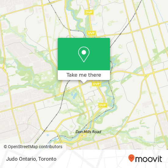 Judo Ontario map