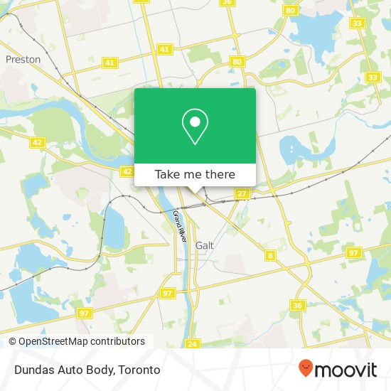 Dundas Auto Body map