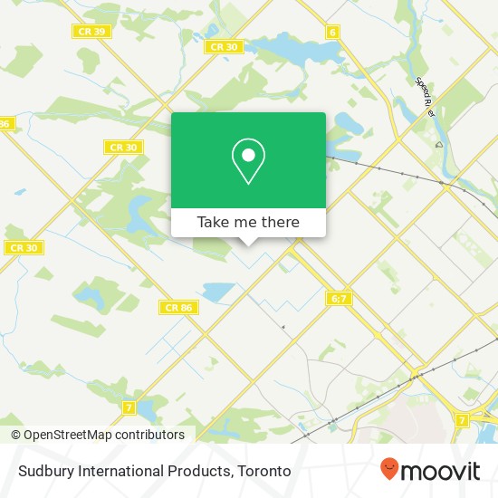 Sudbury International Products map