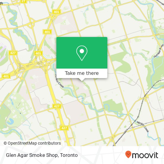 Glen Agar Smoke Shop map