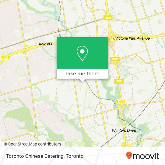 Toronto Chinese Catering map