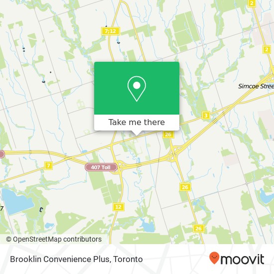 Brooklin Convenience Plus map