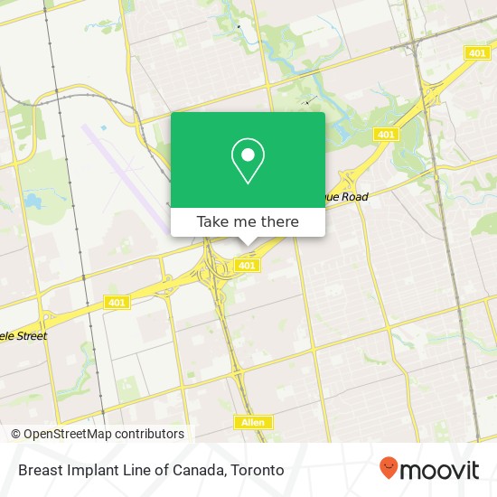 Breast Implant Line of Canada map