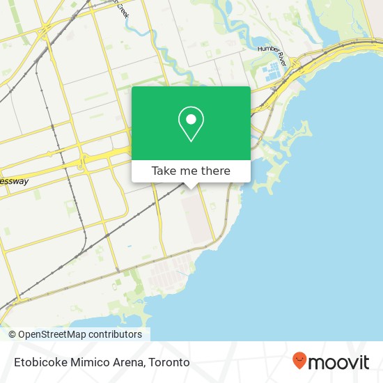 Etobicoke Mimico Arena map