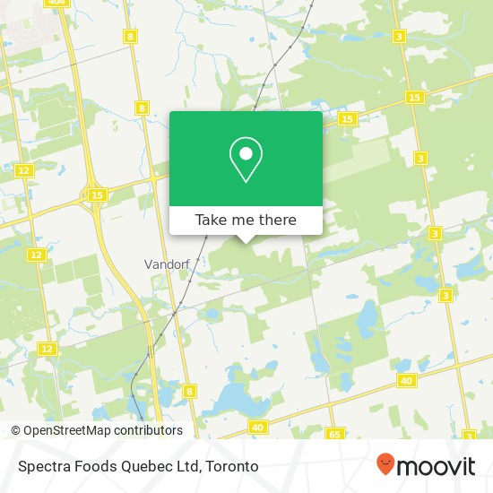 Spectra Foods Quebec Ltd map