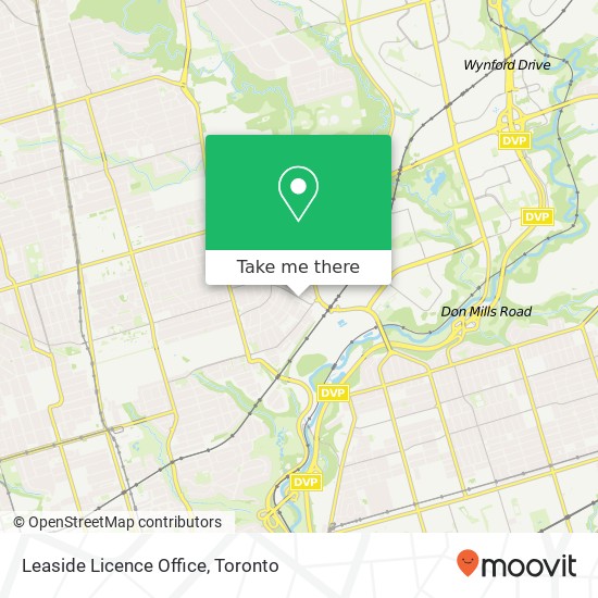 Leaside Licence Office map