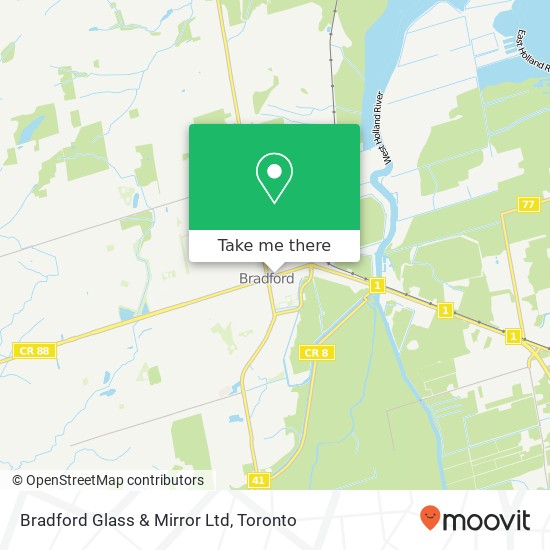 Bradford Glass & Mirror Ltd map