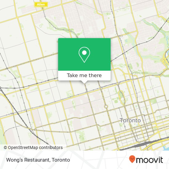 Wong's Restaurant plan