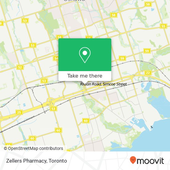 Zellers Pharmacy map