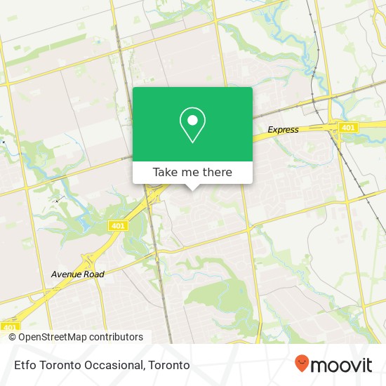 Etfo Toronto Occasional map
