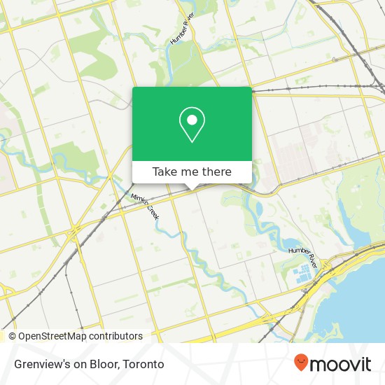 Grenview's on Bloor map