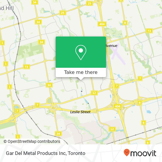 Gar Del Metal Products Inc map