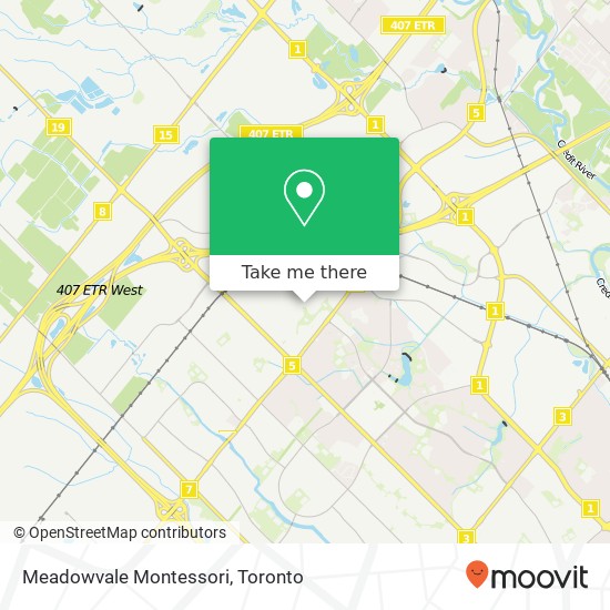 Meadowvale Montessori map
