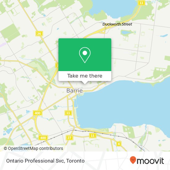 Ontario Professional Svc map