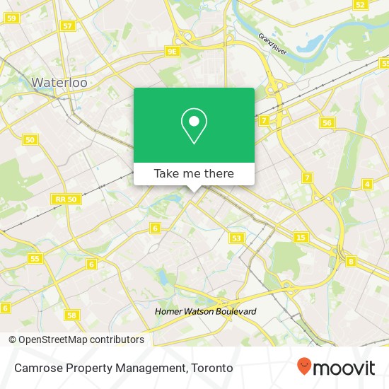 Camrose Property Management map