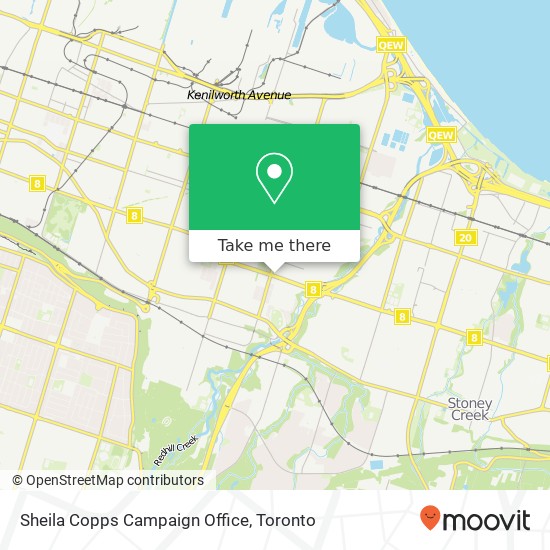 Sheila Copps Campaign Office map