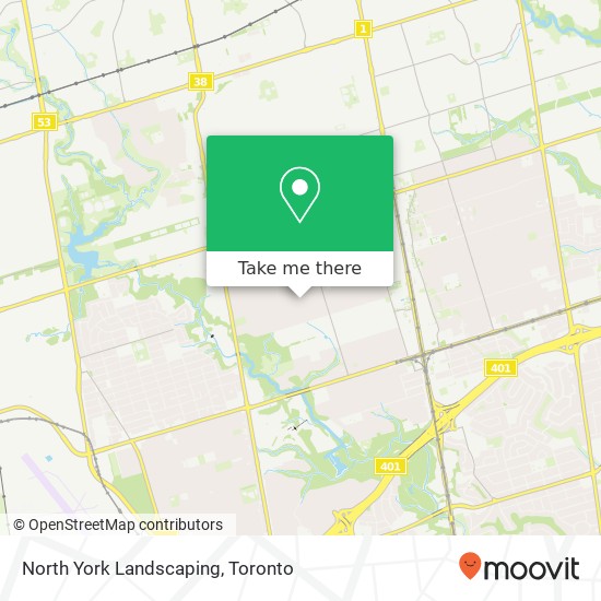 North York Landscaping map