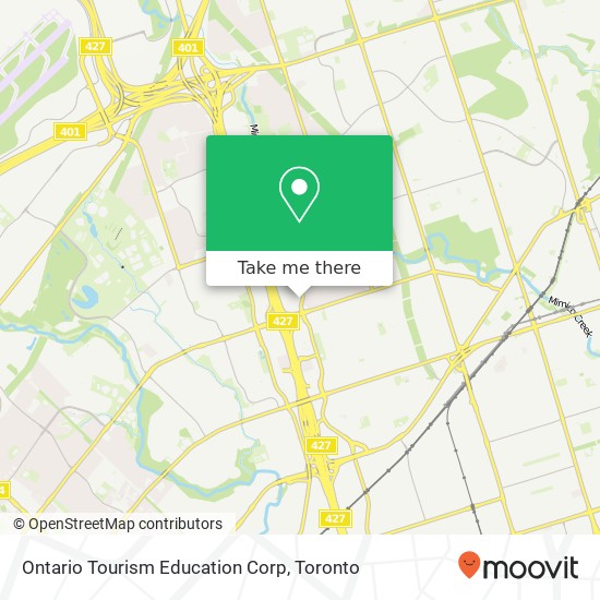 Ontario Tourism Education Corp map