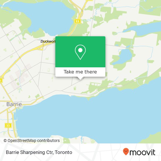 Barrie Sharpening Ctr map