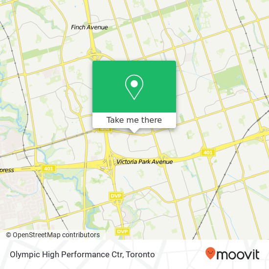 Olympic High Performance Ctr map
