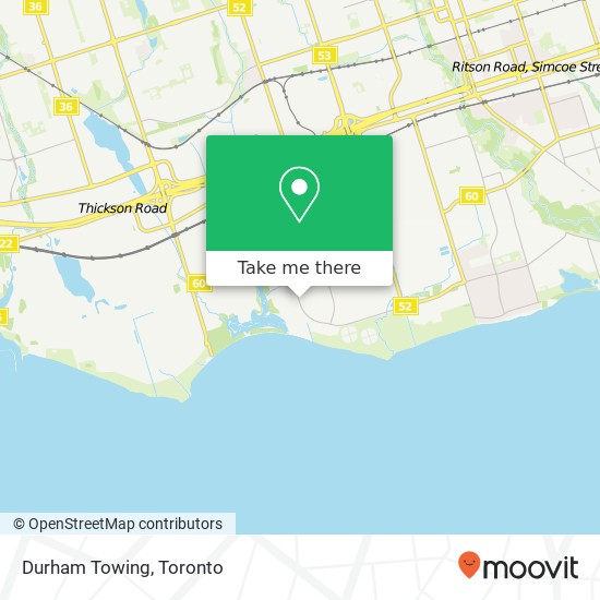 Durham Towing map