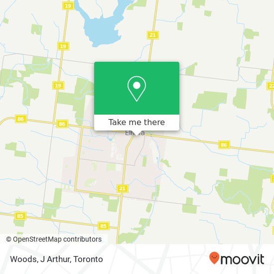 Woods, J Arthur map