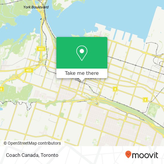 Coach Canada map