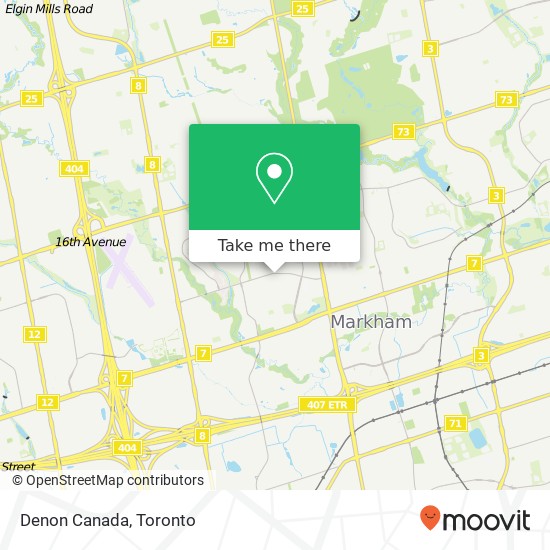 Denon Canada map