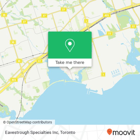 Eavestrough Specialties Inc map