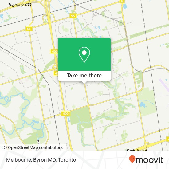 Melbourne, Byron MD map