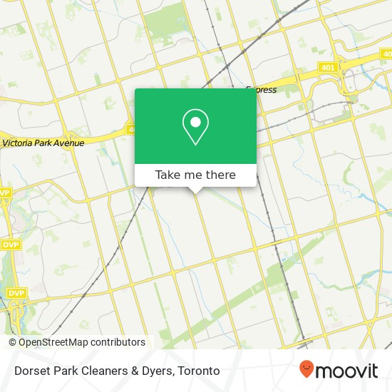 Dorset Park Cleaners & Dyers map