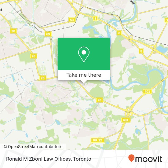 Ronald M Zboril Law Offices map