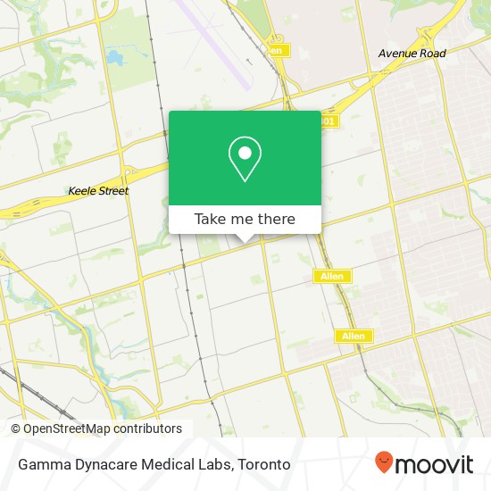 Gamma Dynacare Medical Labs map