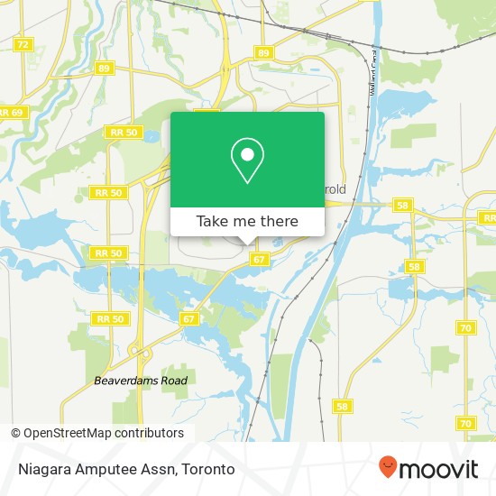 Niagara Amputee Assn map