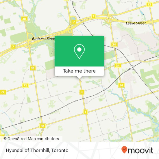 Hyundai of Thornhill map