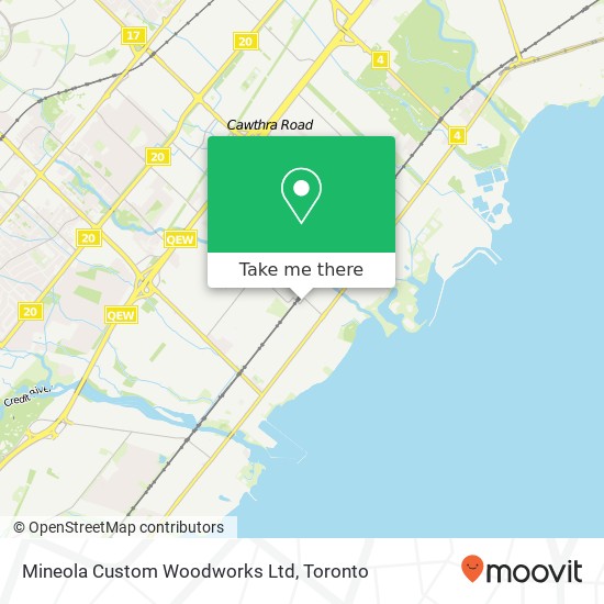 Mineola Custom Woodworks Ltd map