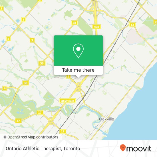 Ontario Athletic Therapist map