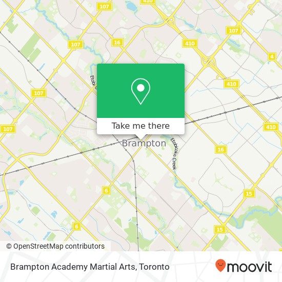 Brampton Academy Martial Arts map