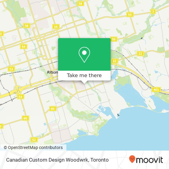 Canadian Custom Design Woodwrk map