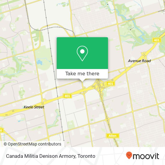 Canada Militia Denison Armory map