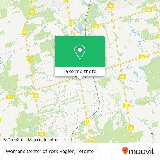 Women's Center of York Region map